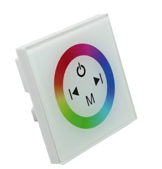 LED wandbediening Touch Panel RGB - Wit LED wandbediening Touch Panel RGB - Wit